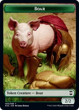 Image for Boar // Spirit Double-Sided Token (5 // 4) - Magic: The Gathering