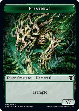 Image for Elemental // Elf Warrior Double-Sided Token (6 // 15) - Magic: The Gathering