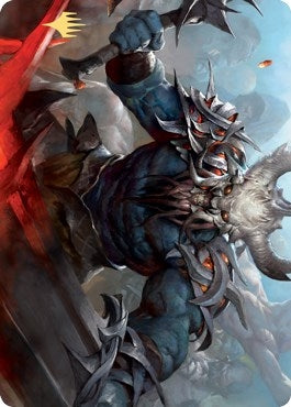 Image for Frenzied Raider Art Card (Gold-Stamped Signature) (34) (ASKHM) - Magic: The Gathering