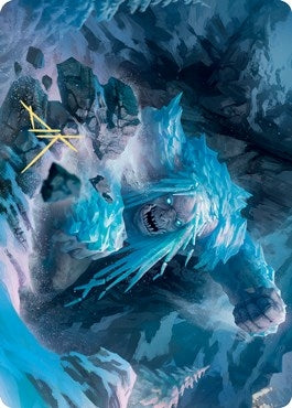 Image for Icehide Troll Art Card (Gold-Stamped Signature) (46) (ASKHM) - Magic: The Gathering