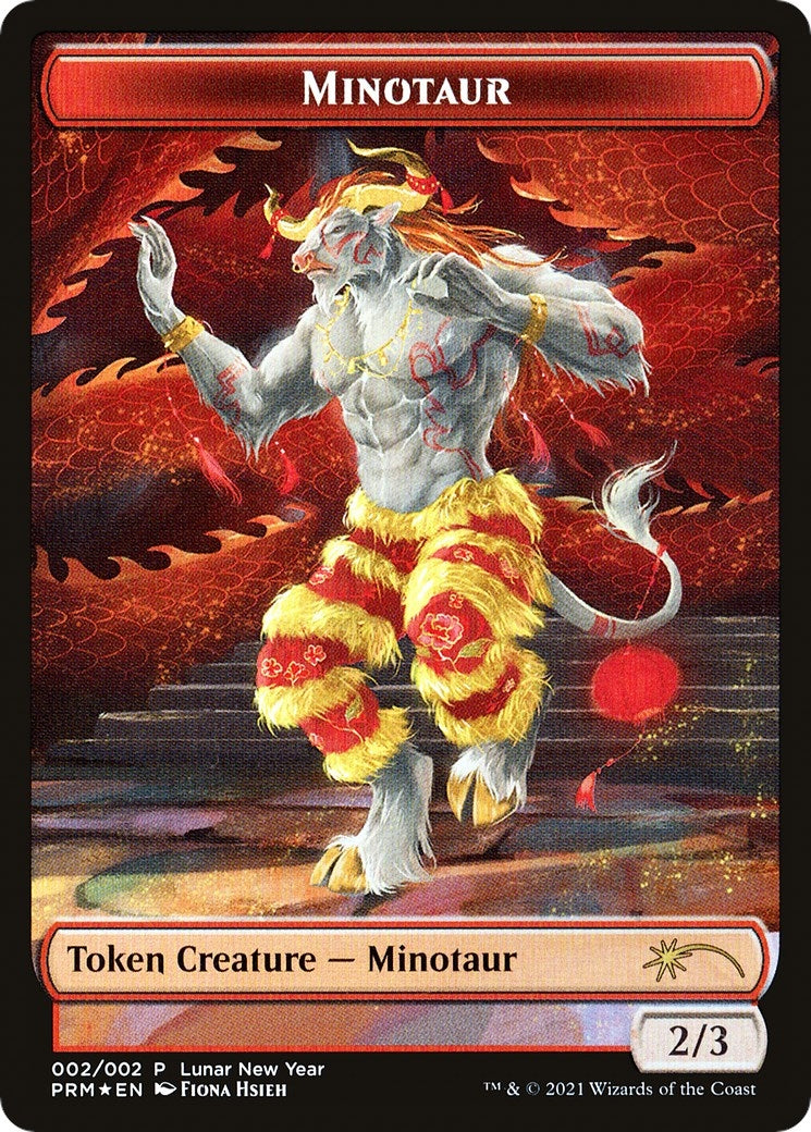 Image for Minotaur Token (2021 Lunar New Year Promo) (2) - Magic: The Gathering