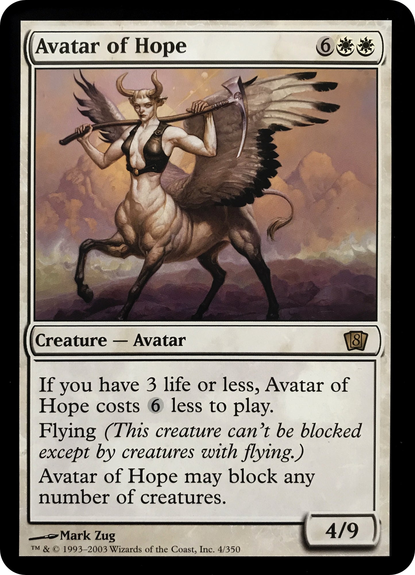 Image for Avatar of Hope (8th Edition) (4) - Magic: The Gathering