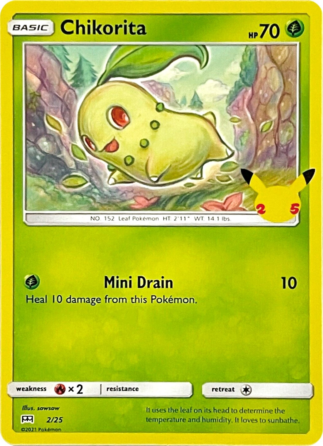 Image for Chikorita (002/025) (M21) - Pokemon