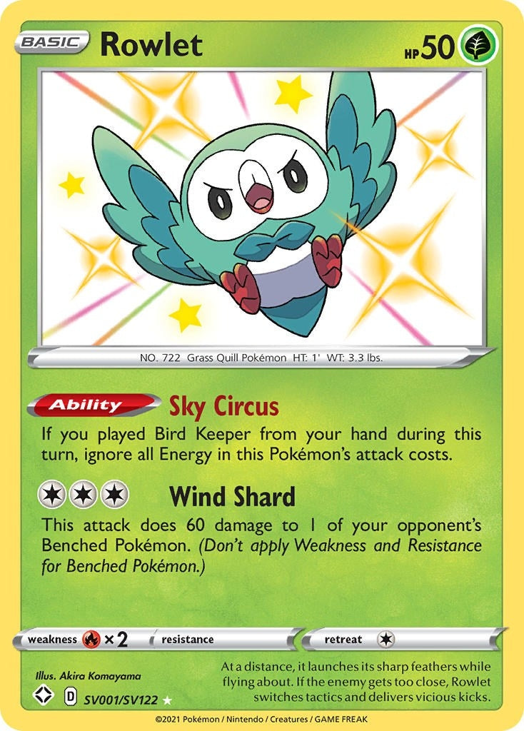 Image for Rowlet (SV001/SV122) (SHFSV) - Pokemon