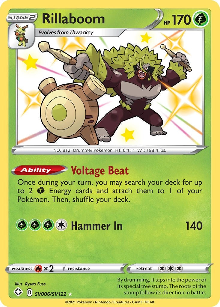 Image for Rillaboom (SV006/SV122) (SHFSV) - Pokemon