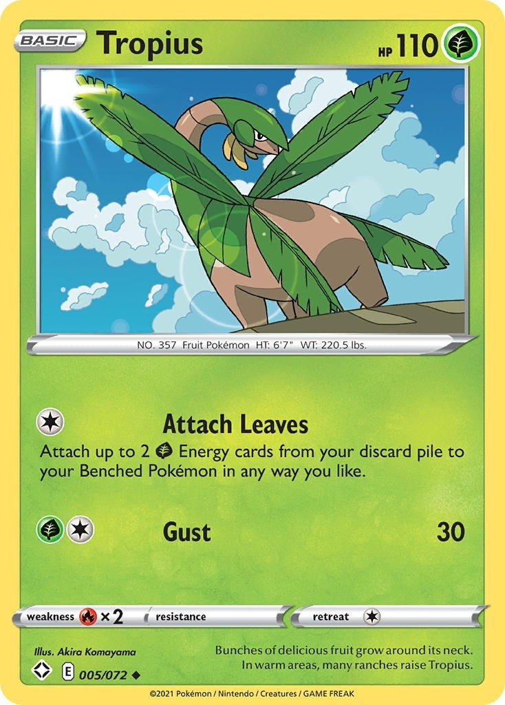 Image for Tropius (005/072) (SHF) - Pokemon