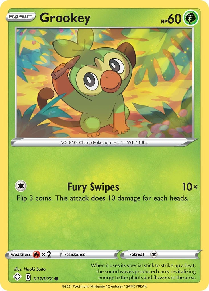 Image for Grookey (011/072) (SHF) - Pokemon