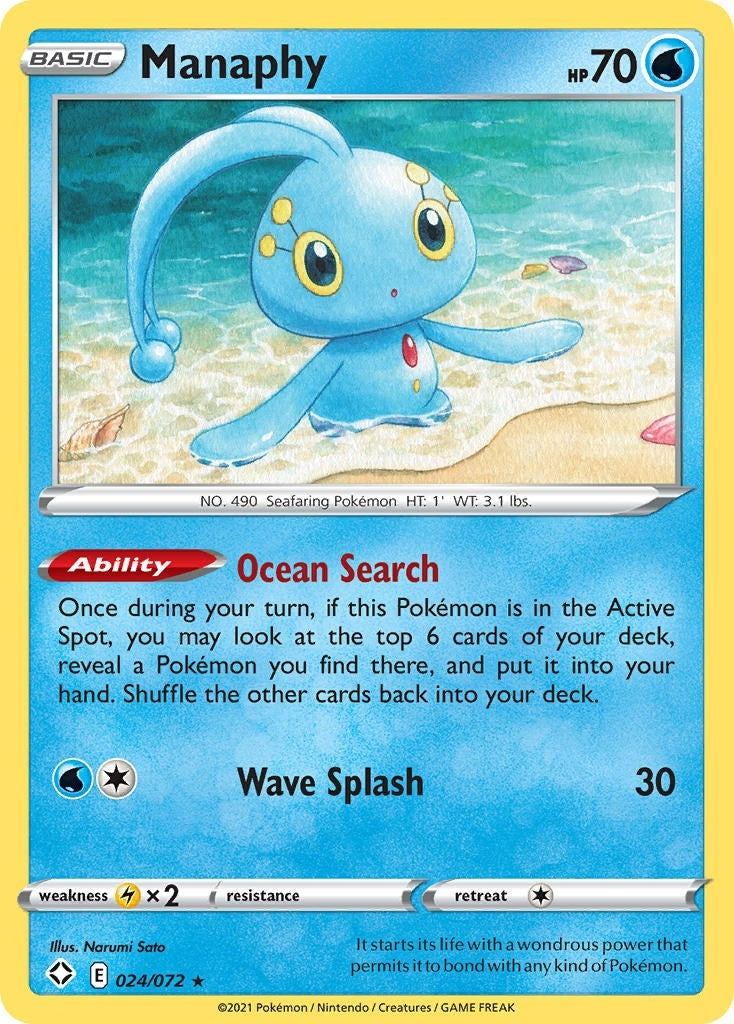 Image for Manaphy (024/072) (SHF) - Pokemon