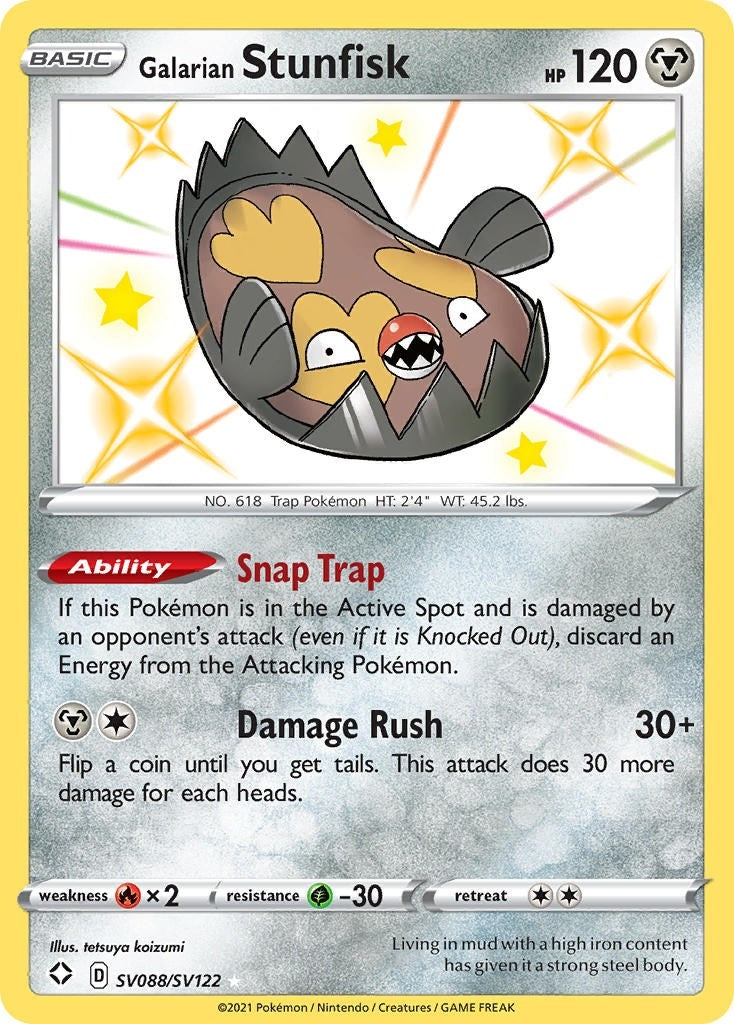 Image for Galarian Stunfisk (SV088/SV122) (SHFSV) - Pokemon