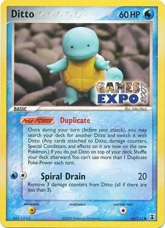 Image for Ditto (Squirtle) - 64/113 (Games Expo 2007) (064/113) (MCAP) - Pokemon