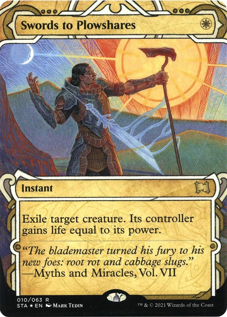 Image for Swords to Plowshares (Foil Etched) (10) - Magic: The Gathering