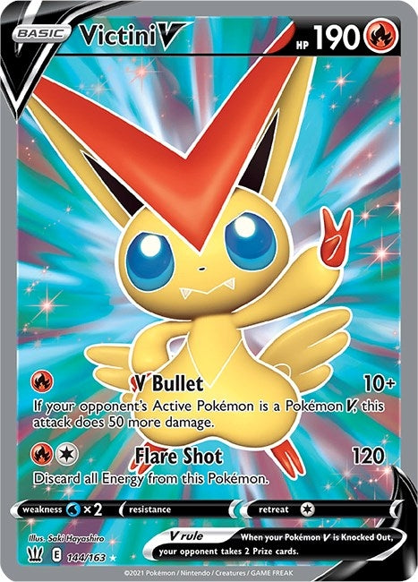 Image for Victini V (Full Art) (144/163) (SWSH05) - Pokemon