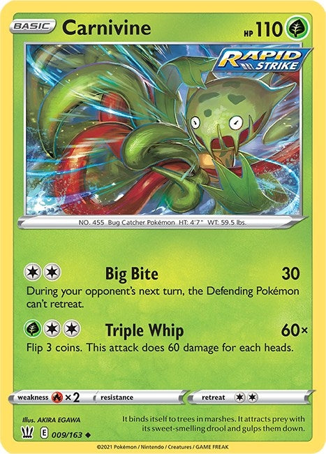 Image for Carnivine (009/163) (SWSH05) - Pokemon