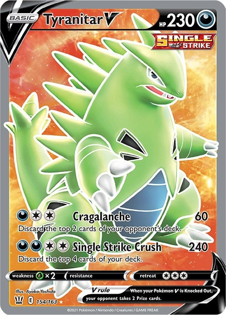 Image for Tyranitar V (Full Art) (154/163) (SWSH05) - Pokemon
