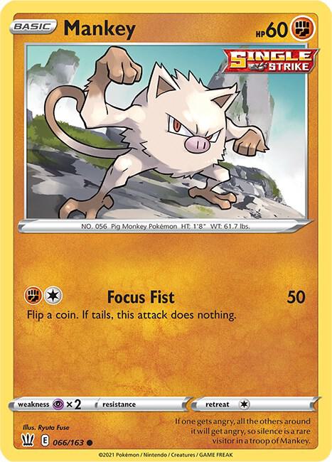 Image for Mankey (066/163) (SWSH05) - Pokemon