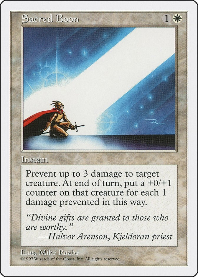 Image for Sacred Boon - Magic: The Gathering