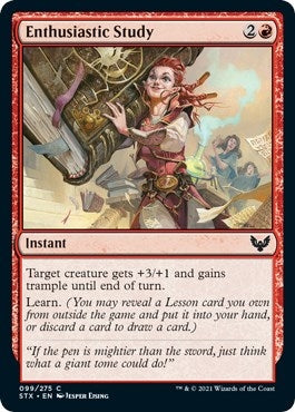 Image for Enthusiastic Study (99) (STX) - Magic: The Gathering