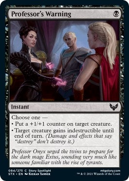 Image for Professor's Warning (84) - Magic: The Gathering