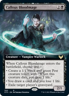 Image for Callous Bloodmage (Extended Art) (302) (STX) - Magic: The Gathering