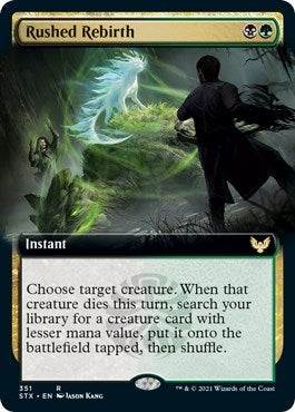 Image for Rushed Rebirth (Extended Art) (351) (STX) - Magic: The Gathering