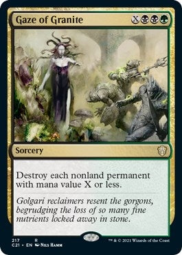 Image for Gaze of Granite (217) (C21) - Magic: The Gathering