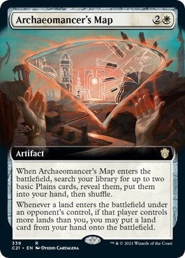 Image for Archaeomancer's Map (Extended Art) (339) (C21) - Magic: The Gathering