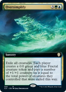 Image for Oversimplify (Extended Art) (399) (C21) - Magic: The Gathering