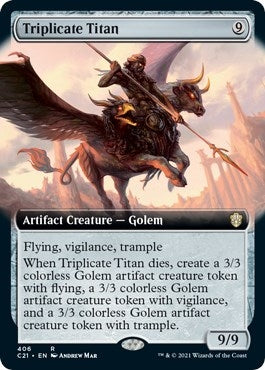Image for Triplicate Titan (Extended Art) (406) (C21) - Magic: The Gathering