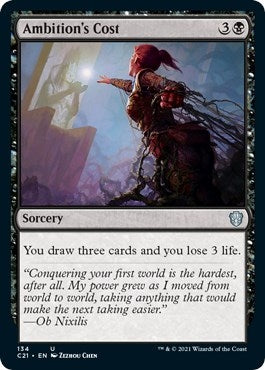 Image for Ambition's Cost (134) (C21) - Magic: The Gathering