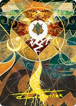 Image for Lightning Bolt Art Card (Gold-Stamped Signature) (76) - Magic: The Gathering