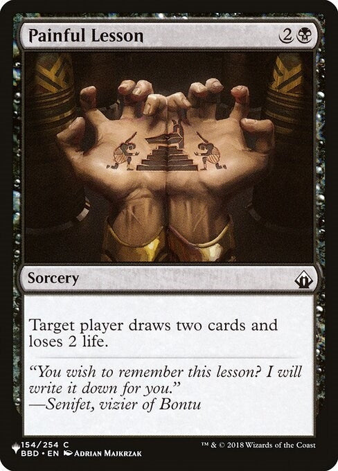 Image for Painful Lesson (BBD) (154/254) - Magic: The Gathering