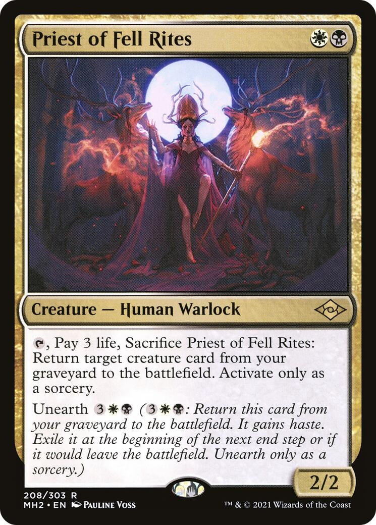 Image for Priest of Fell Rites (208) - Magic: The Gathering