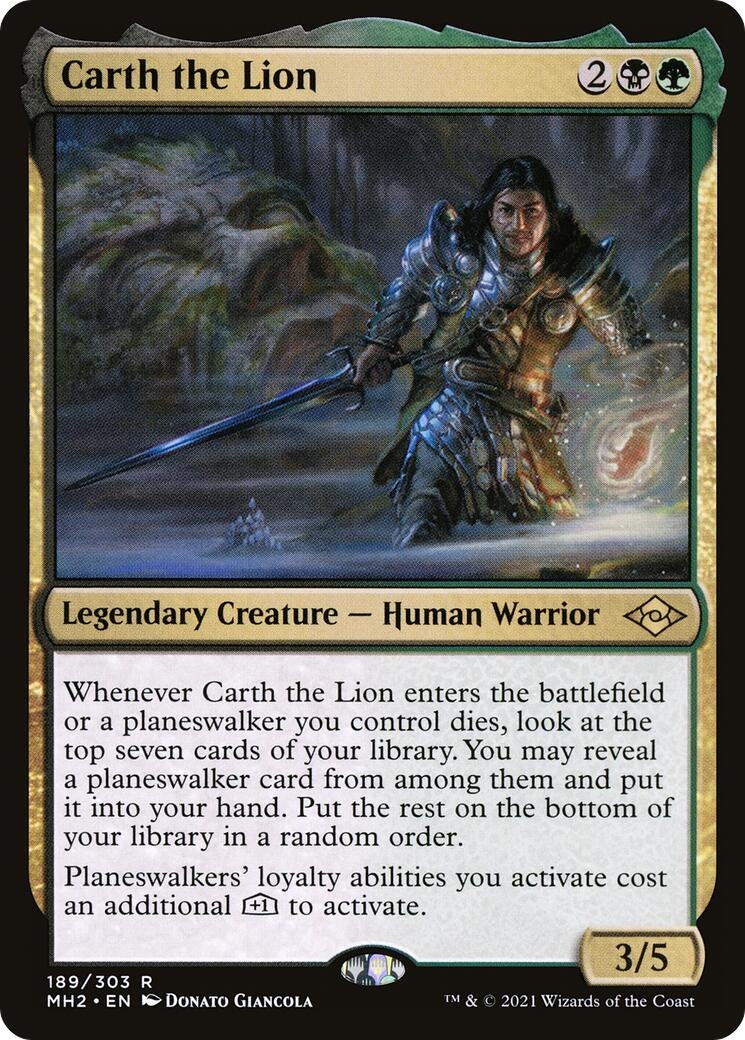 Image for Carth the Lion (189) - Magic: The Gathering