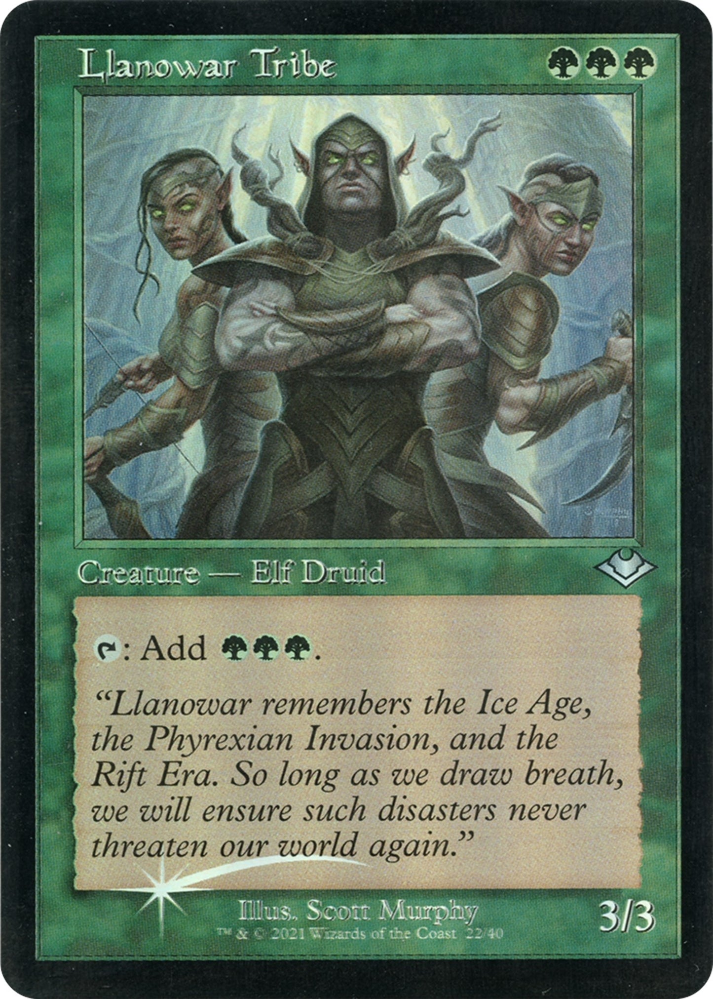 Image for Llanowar Tribe (Retro Frame) (Foil Etched) (22) - Magic: The Gathering