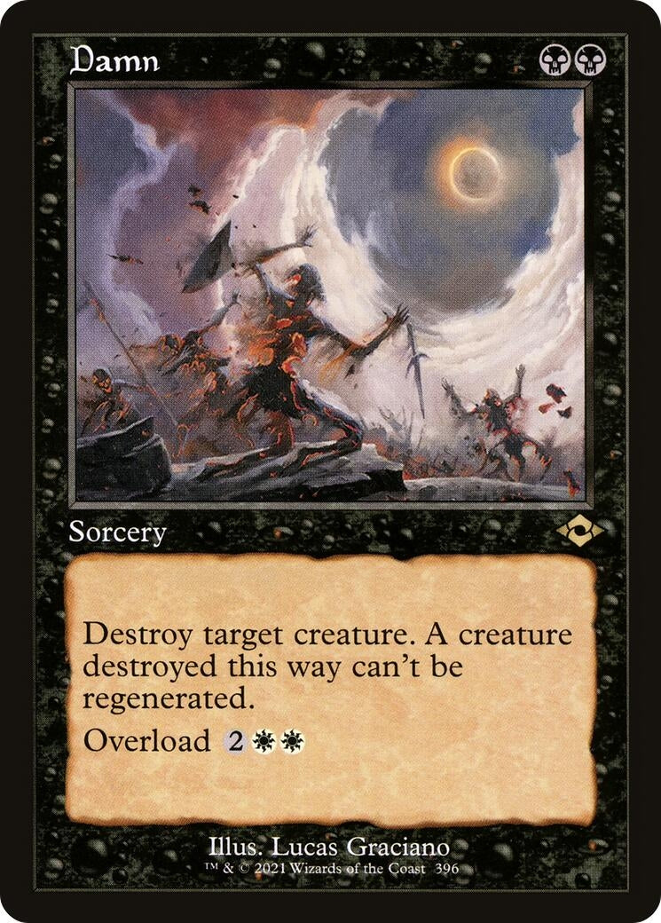 Image for Damn (Retro Frame) (396) - Magic: The Gathering
