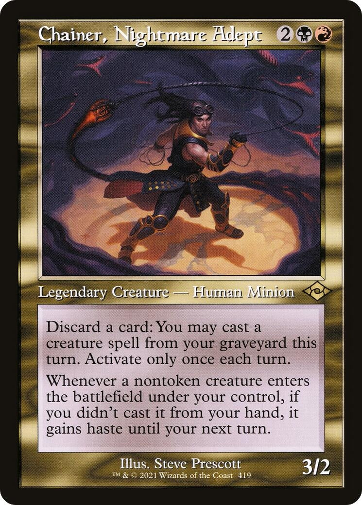 Image for Chainer, Nightmare Adept (Retro Frame) (419) - Magic: The Gathering