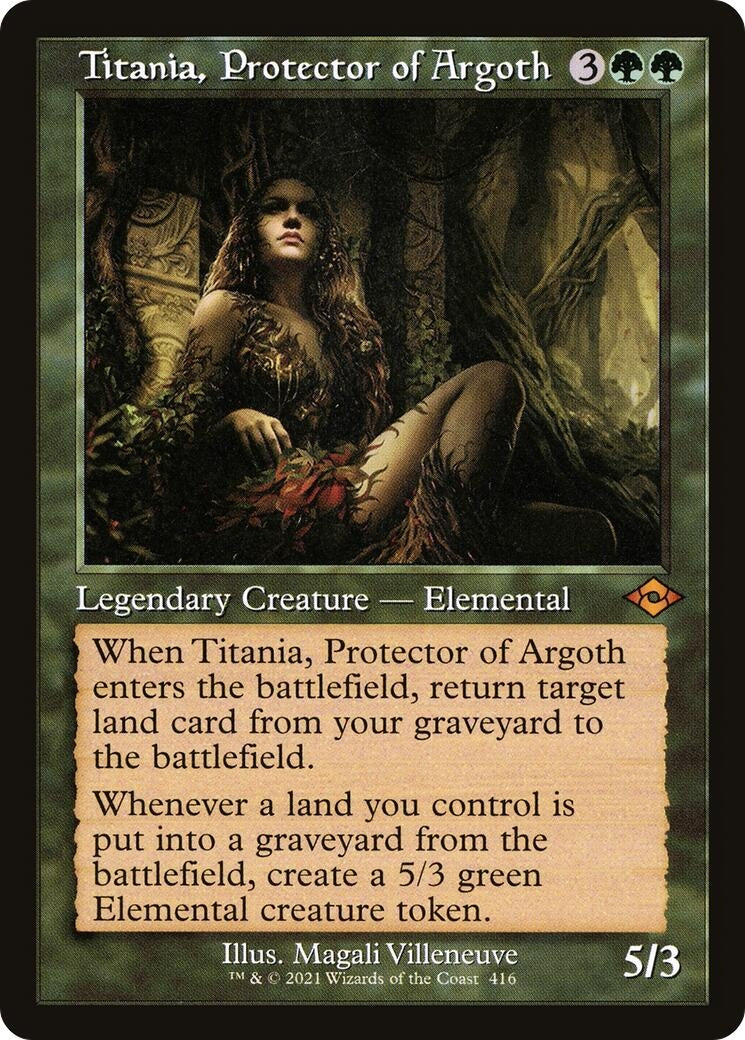 Image for Titania, Protector of Argoth (Retro Frame) (416) (MH2) - Magic: The Gathering