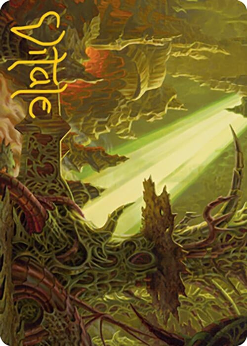 Image for Darkmoss Bridge Art Card (Gold-Stamped Signature) (72) (ASMH2) - Magic: The Gathering