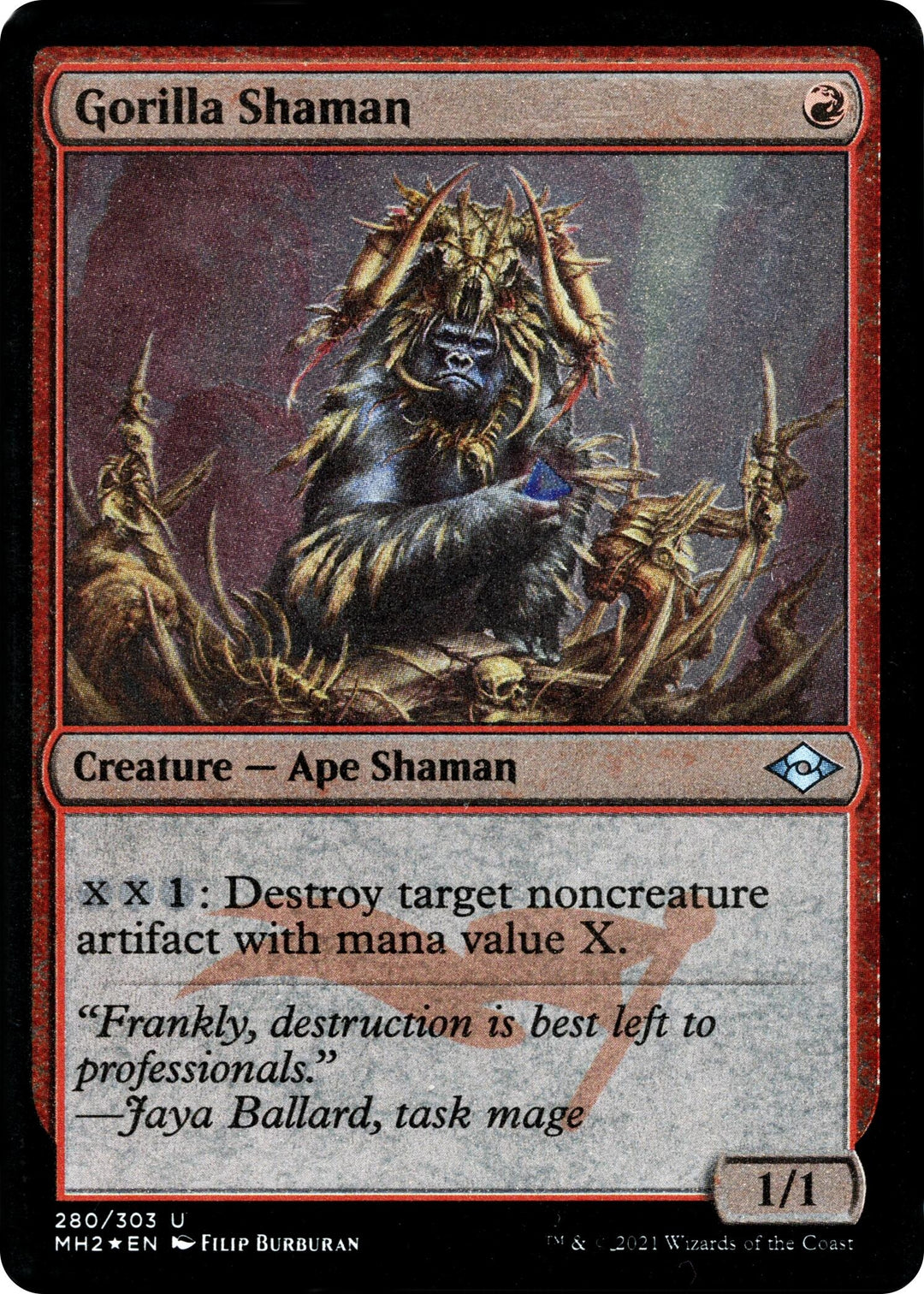 Image for Gorilla Shaman (Foil Etched) (280) - Magic: The Gathering