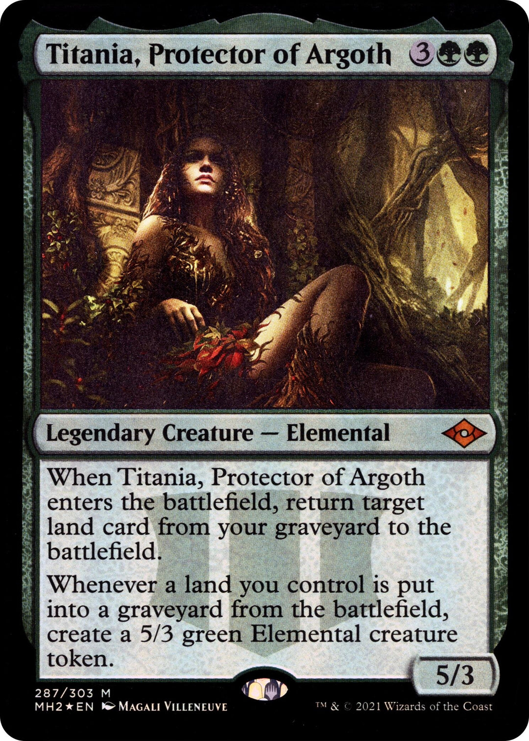 Image for Titania, Protector of Argoth (Foil Etched) (287) - Magic: The Gathering