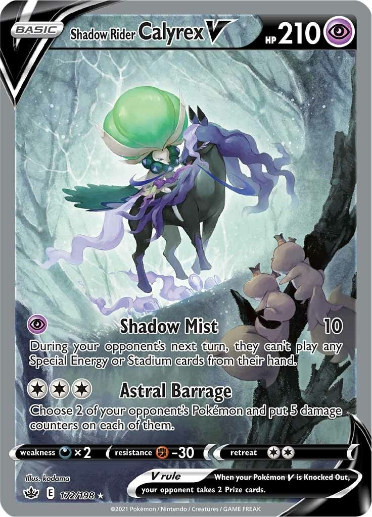 Image for Shadow Rider Calyrex V (Alternate Full Art) (172/198) (SWSH06) - Pokemon