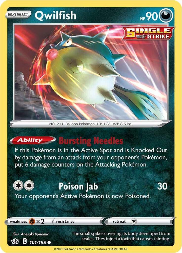 Image for Qwilfish (101/198) (SWSH06) - Pokemon