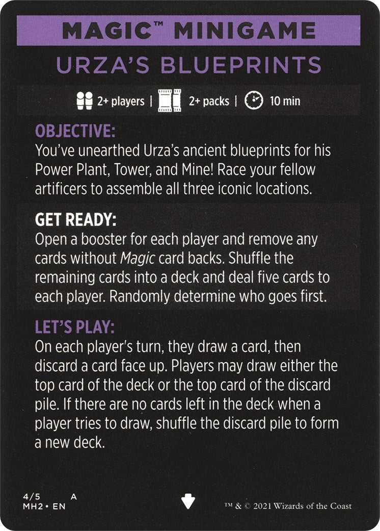 Image for Magic Minigame: Urza's Blueprints (4) - Magic: The Gathering
