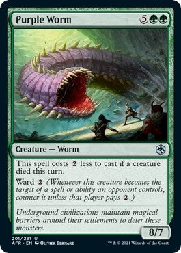 Image for Purple Worm (201) (AFR) - Magic: The Gathering