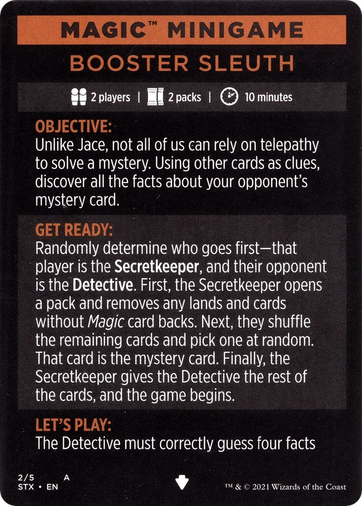 Image for Magic Minigame: Booster Sleuth (3) (STX) - Magic: The Gathering
