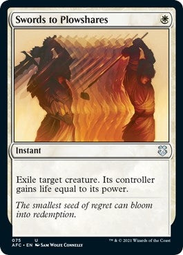 Image for Swords to Plowshares (75) (AFC) - Magic: The Gathering