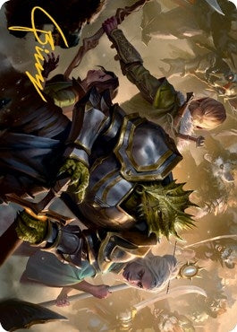 Image for You Come to the Gnoll Camp Art Card (Gold-Stamped Signature) (42) (ASAFR) - Magic: The Gathering