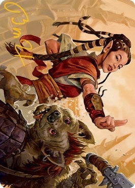 Image for Half-Elf Monk Art Card (Gold-Stamped Signature) (28) - Magic: The Gathering