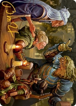 Image for You Meet in a Tavern Art Card (Gold-Stamped Signature) (49) (ASAFR) - Magic: The Gathering