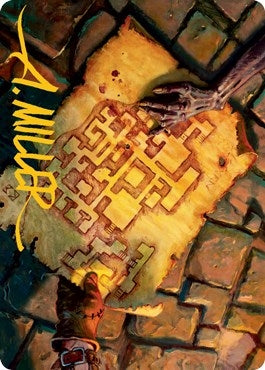 Image for Dungeon Map Art Card (Gold-Stamped Signature) (57) - Magic: The Gathering